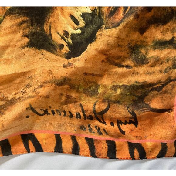 Delacroix Young Tiger Silk Scarf THE MET Metropolitan Museum of Art MMA - Picture 4 of 5